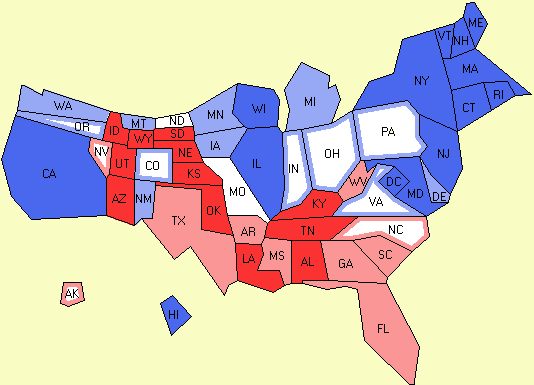 Electoral college map