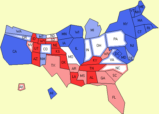 Electoral college map