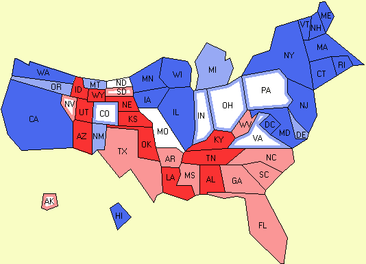 Electoral college map