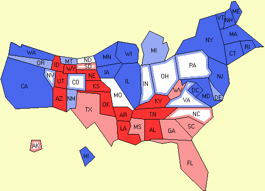 Electoral college map