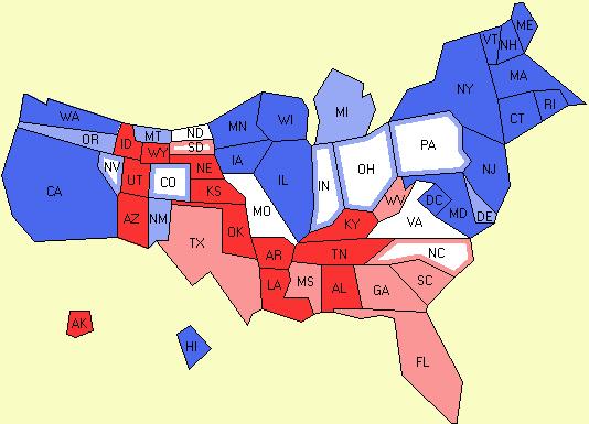 Electoral college map