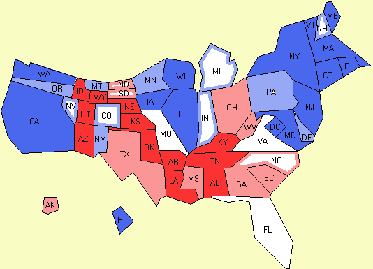 Electoral college map