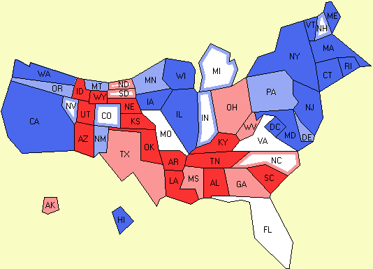 Electoral college map