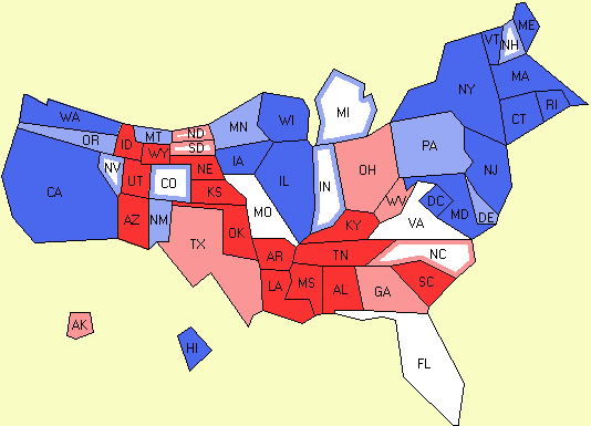 Electoral college map