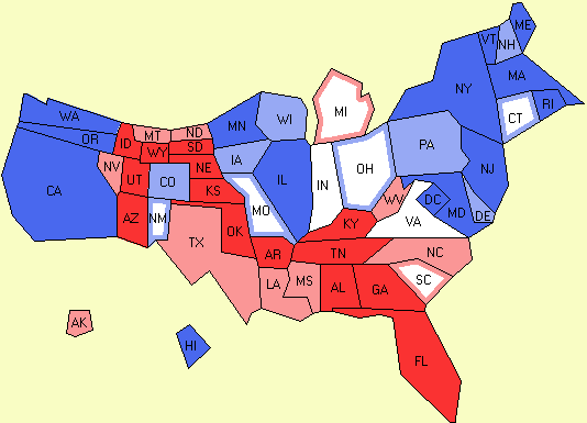 Electoral college map