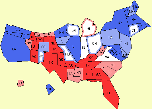 Electoral college map