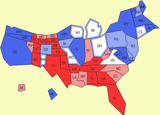 Electoral college map