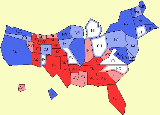 Electoral college map