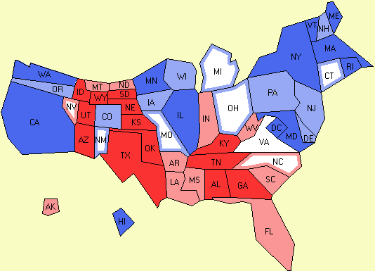 Electoral college map