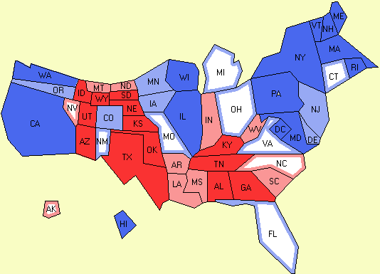 Electoral college map