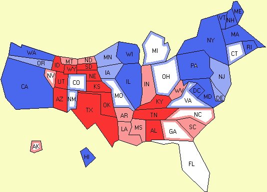 Electoral college map