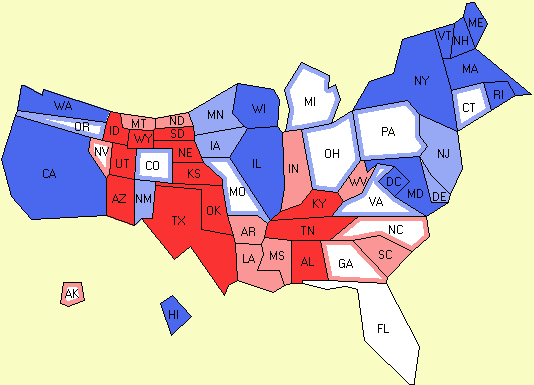 Electoral college map