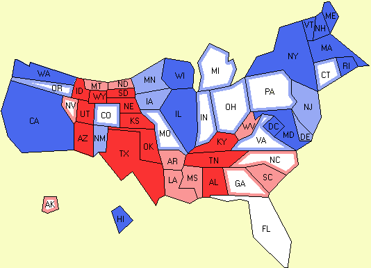 Electoral college map