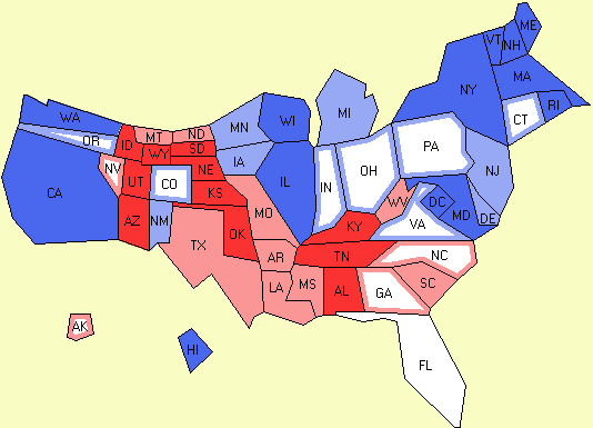 Electoral college map