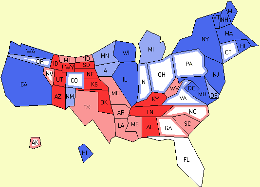 Electoral college map