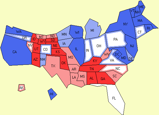 Electoral college map