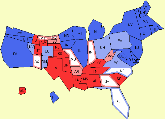 Electoral college map