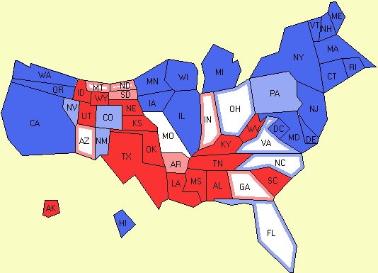 Electoral college map