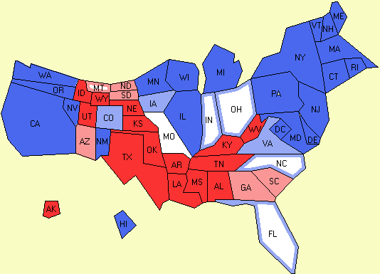 Electoral college map