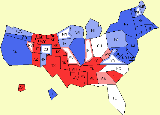 Electoral college map