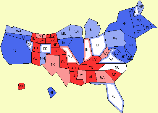 Electoral college map