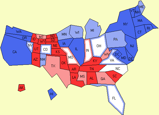 Electoral college map