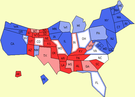 Electoral college map