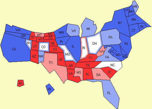 Electoral college map