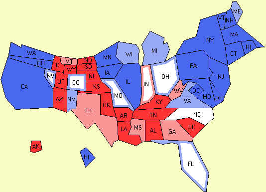 Electoral college map