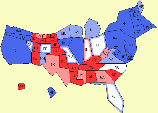 Electoral college map