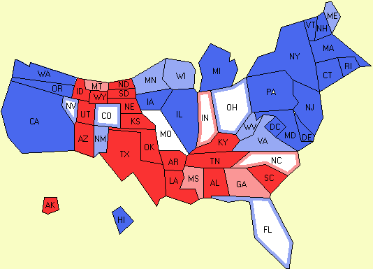 Electoral college map