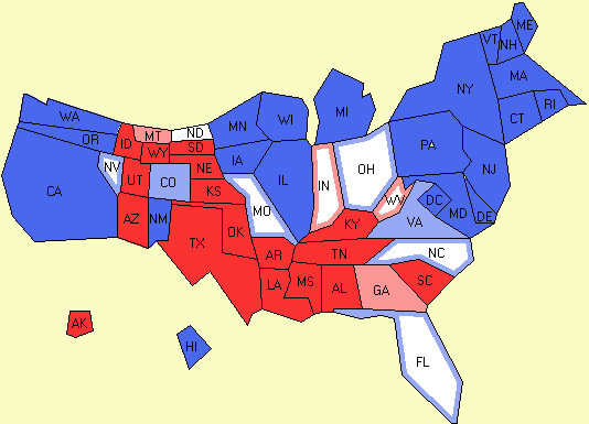 Electoral college map