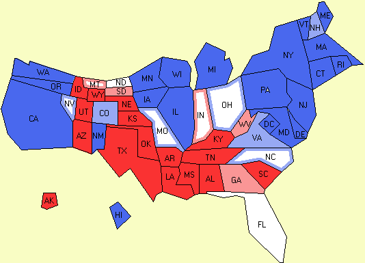 Electoral college map