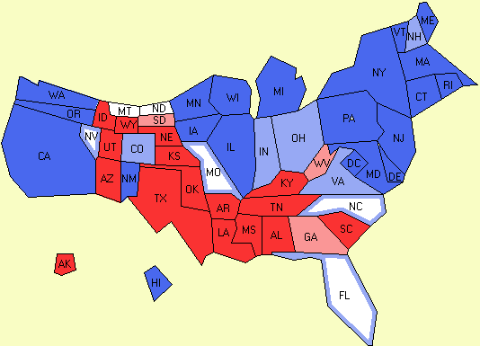 Electoral college map