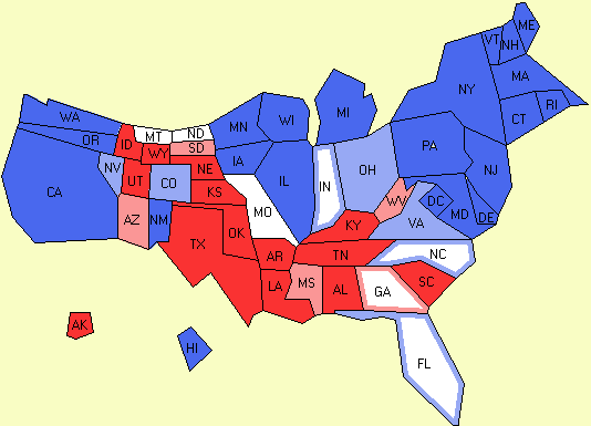 Electoral college map