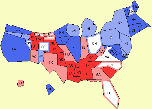 Electoral college map