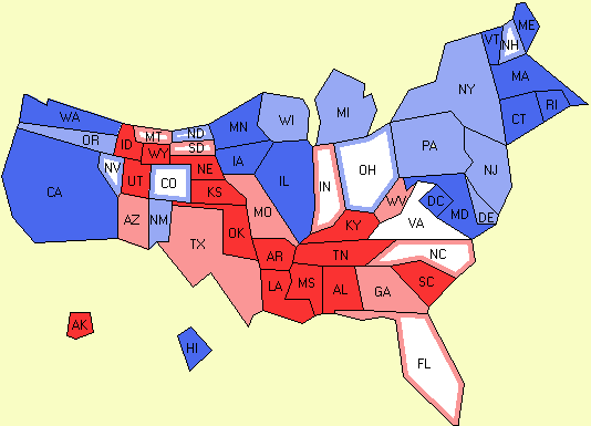 Electoral college map