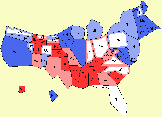 Electoral college map