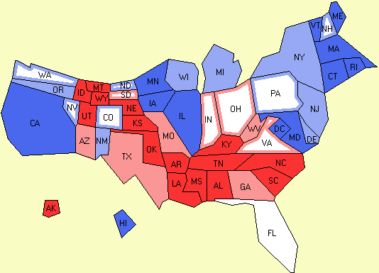 Electoral college map