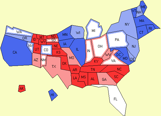 Electoral college map