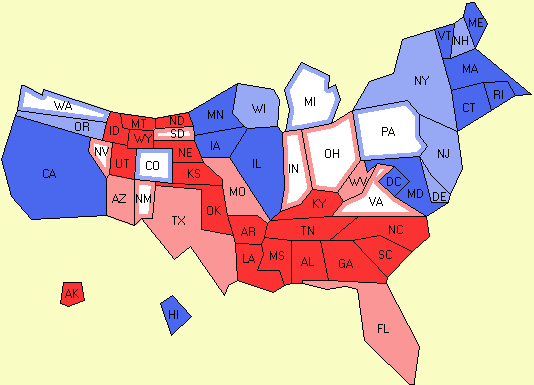 Electoral college map