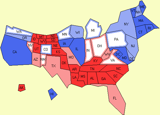 Electoral college map