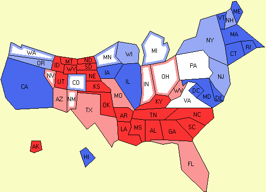 Electoral college map