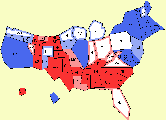 Electoral college map