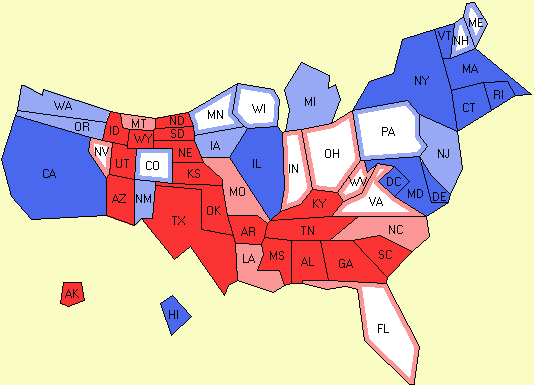 Electoral college map