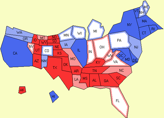 Electoral college map