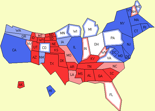 Electoral college map