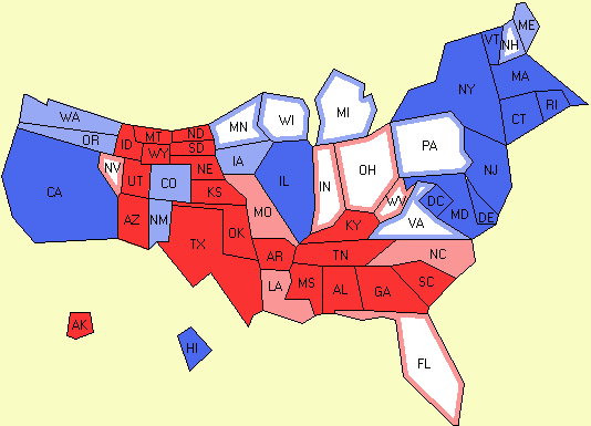 Electoral college map