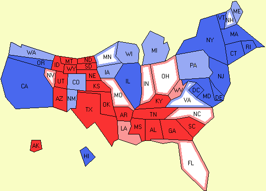 Electoral college map