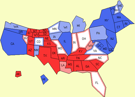 Electoral college map